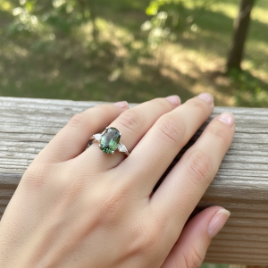 0.13 CT Pırlantalı Renkli Taşlı Yüzük